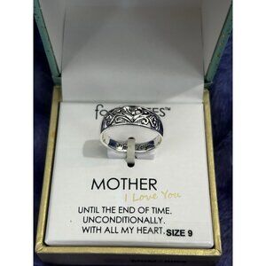 Footnotes Sterling Silver Mother Daughter Engraved  Sterling Silver Ring Size 9
